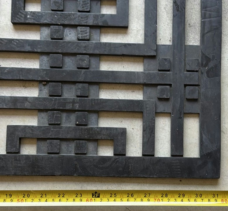 Set of Three Black Geometric Decorative Door Mats - image 3 of 4