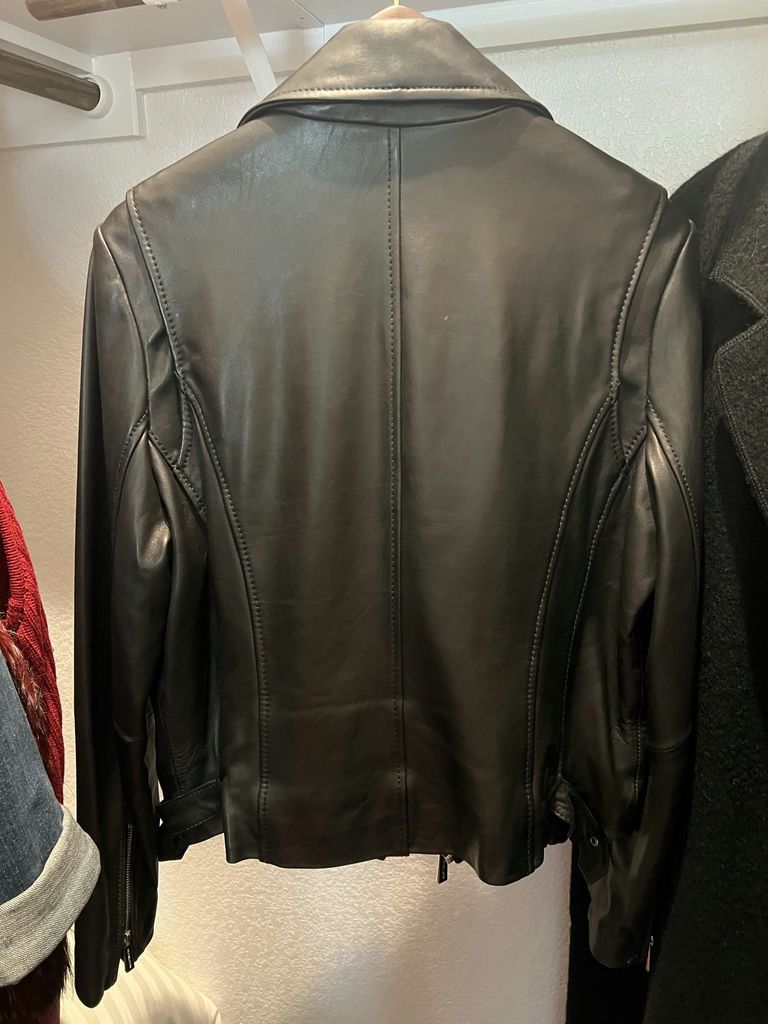 Michael Kors Black Leather Jacket and Black Long Coat - image 3 of 9