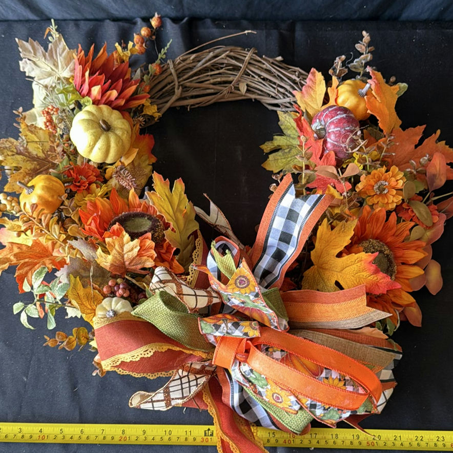 Decorative Fall Pumpkin and Floral Wreaths - image 5 of 8