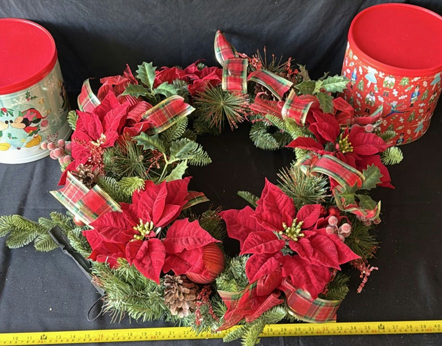 Disney Holiday Storage Tins and Christmas Wreath - image 1 of 7