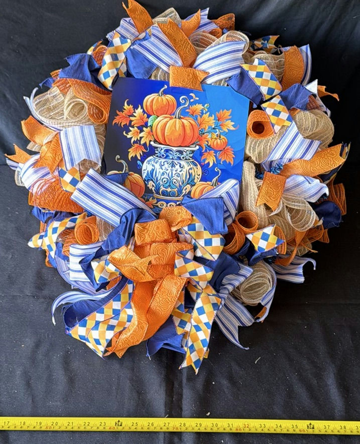 Decorative Fall Pumpkin and Floral Wreaths - image 4 of 8
