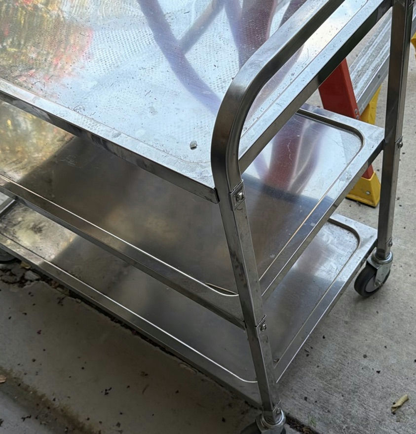Three-Tier Stainless Steel Utility Cart - image 5 of 6