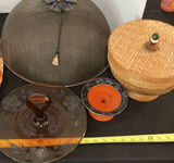 Decorative Mesh Food Covers, Wicker Baskets, and Glass Serving Pieces - thumbnail 2 of 7