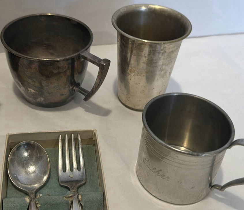 Assorted Silver-Tone Cups, Goblet, Spoons, and Serving Utensils - image 7 of 7