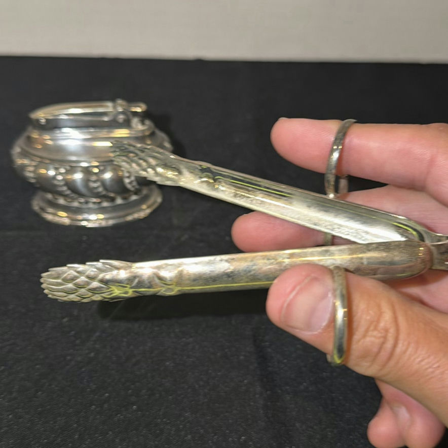 Two Metal Table Lighters and Ice Tongs - image 3 of 5