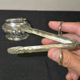 Two Metal Table Lighters and Ice Tongs - thumbnail 3 of 5