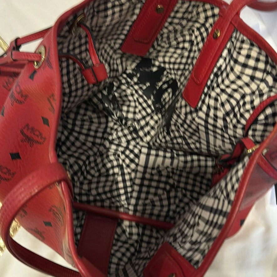 MCM Red Tote Bag and Carlos Falchi Gold Tote Bag - image 3 of 6
