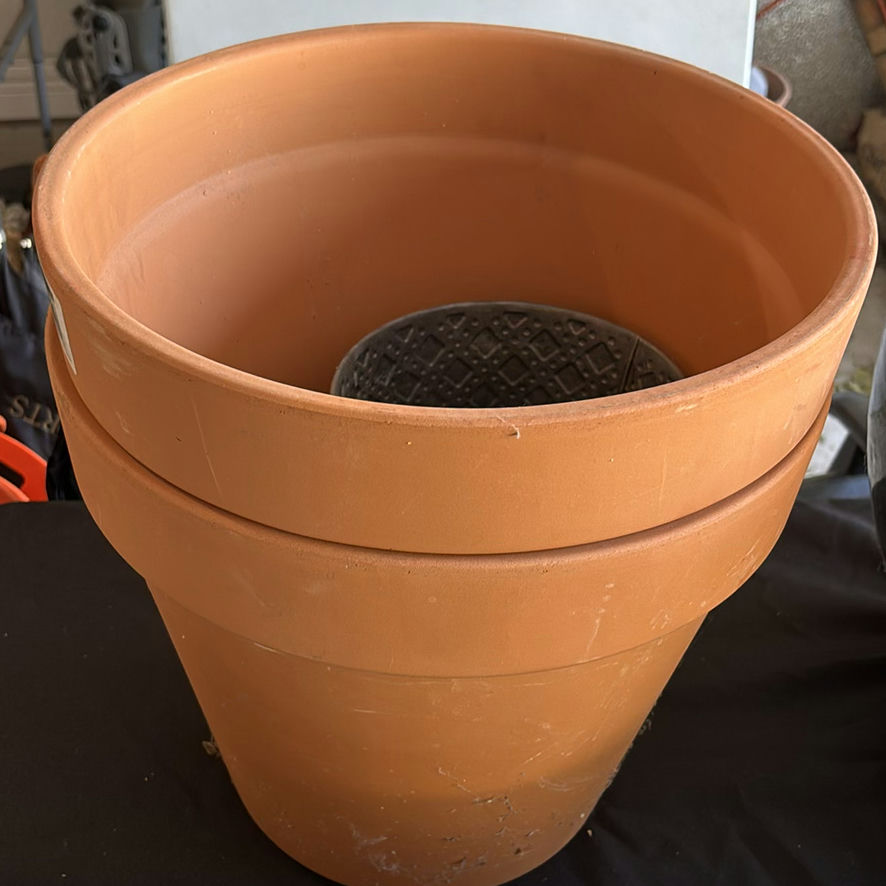 Assorted Ceramic and Terracotta Planters and Pots - image 4 of 11