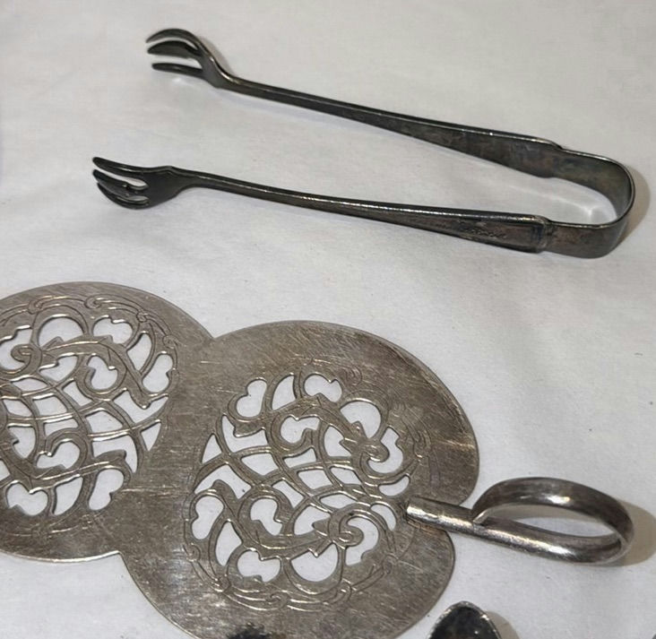 Assorted Silverplate Serving Utensils and Tray - image 8 of 8