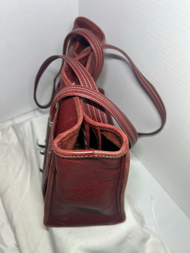 Brighton Red Leather Tote Bag - image 4 of 6