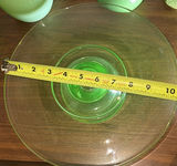Collection of Vintage Green Glass and Ceramic Pitchers and Creamers - thumbnail 7 of 7