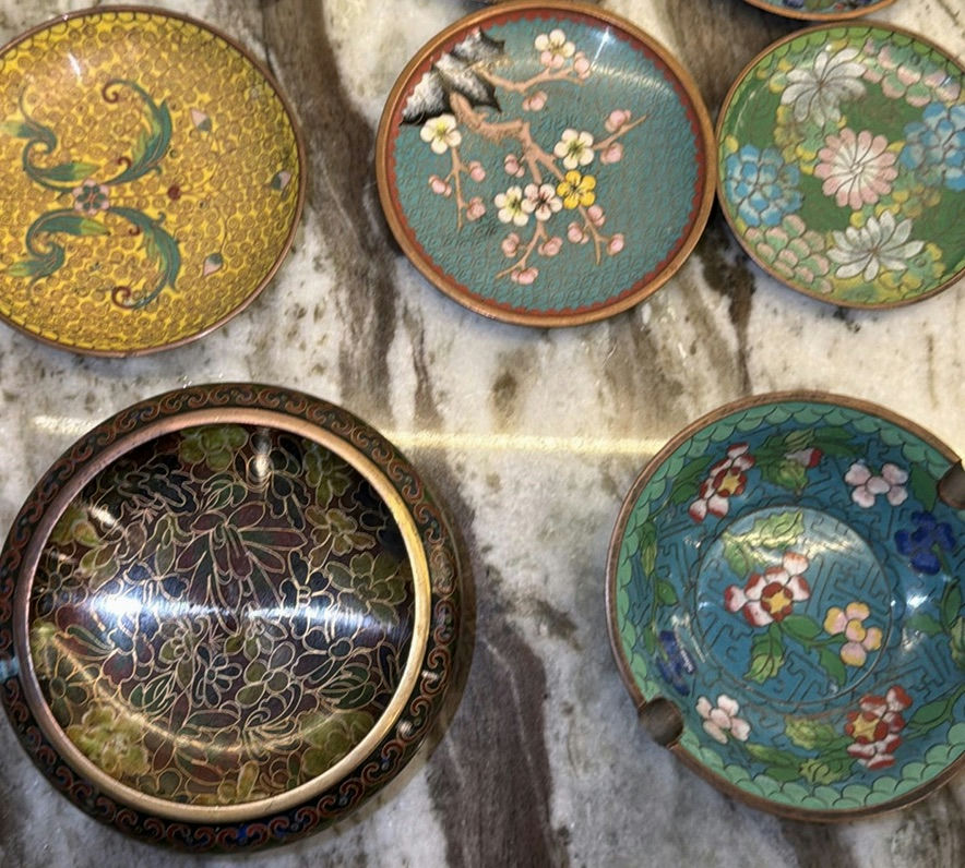 Collection of Cloisonné and Decorative Ceramic Dishes and Boxes - image 2 of 11