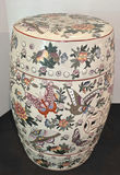 Decorative Porcelain Garden Stool with Floral and Butterfly Motif - thumbnail 1 of 4