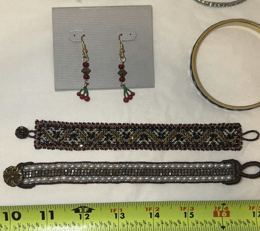 Assorted Bracelets, Earrings, Brooch, and Pendant - image 4 of 8
