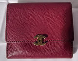 Chanel Dark Red Leather Wallet Purse with Box - thumbnail 4 of 5
