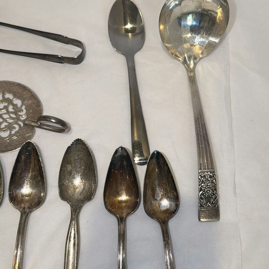 Assorted Silverplate Serving Utensils and Tray - image 5 of 8