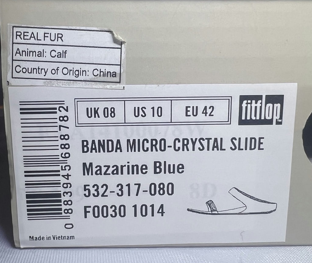 FitFlop Banda Micro-Crystal Slide Sandals in Mazarine Blue - image 3 of 3