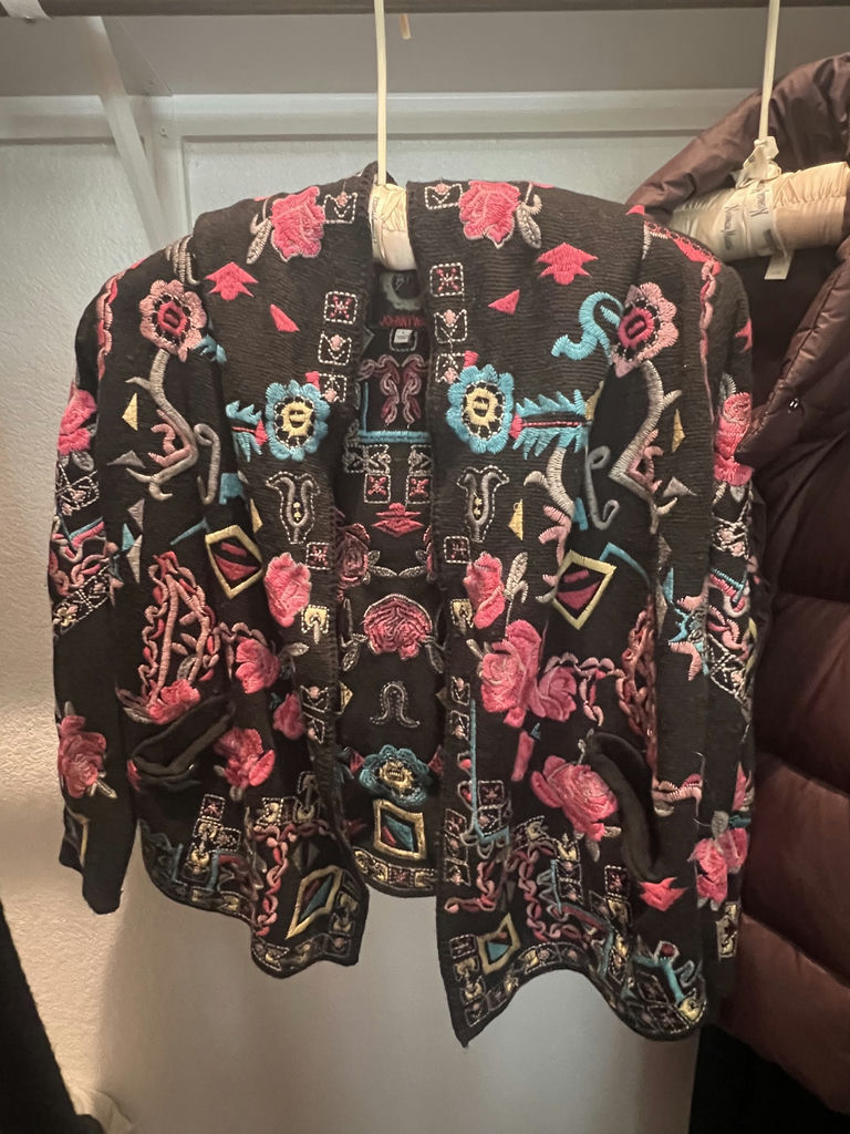 Johnny Was Embroidered Cardigan and Puffer Vest - image 3 of 12