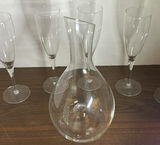 Glass Decanter and Champagne Flutes Set - thumbnail 2 of 5