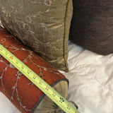 Decorative Silk Throw Pillow Set and Cal King Silk Bedspread - thumbnail 9 of 13