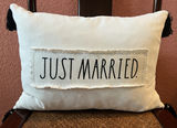 Rae Dunn Just Married Decorative Pillow - thumbnail 1 of 6