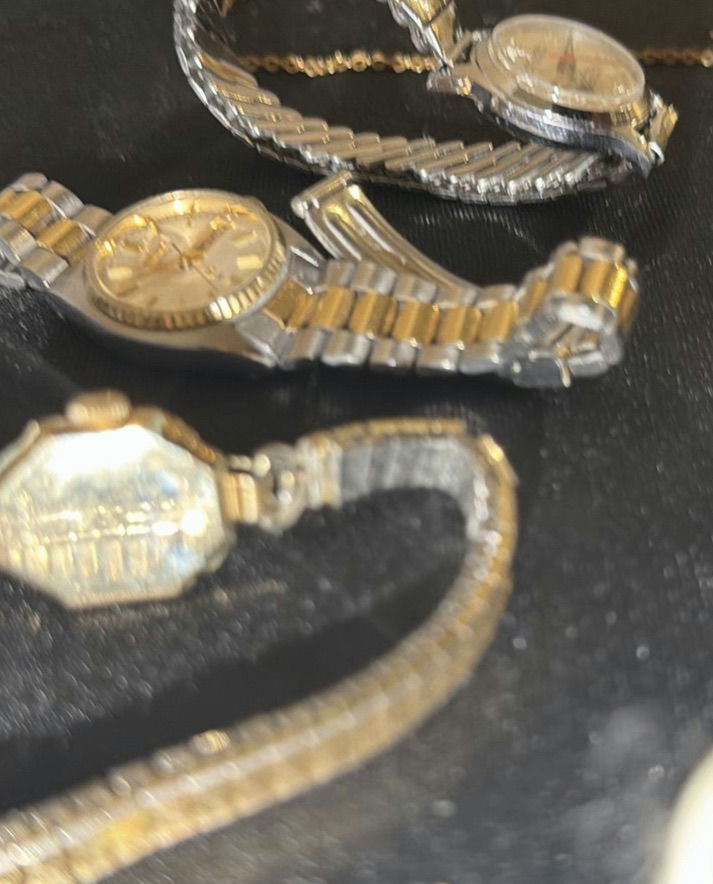 Assorted Wristwatches, Necklace, Earrings, and Jewelry Pieces - image 8 of 8