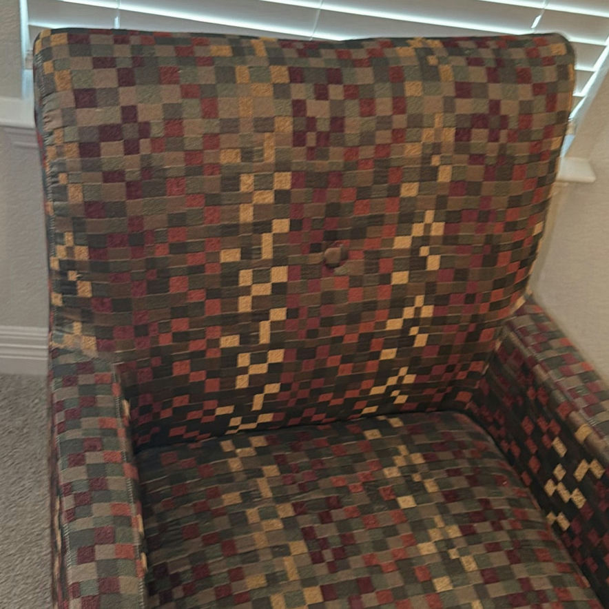 Patterned Upholstered Armchair - image 4 of 5