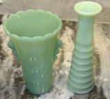 Green Glass Bowls and Vases Set - thumbnail 3 of 8
