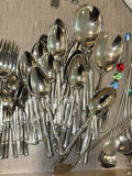 Assorted Flatware, Serving Utensils, Ceramic Asian Spoons, and Cocktail Picks - thumbnail 5 of 7