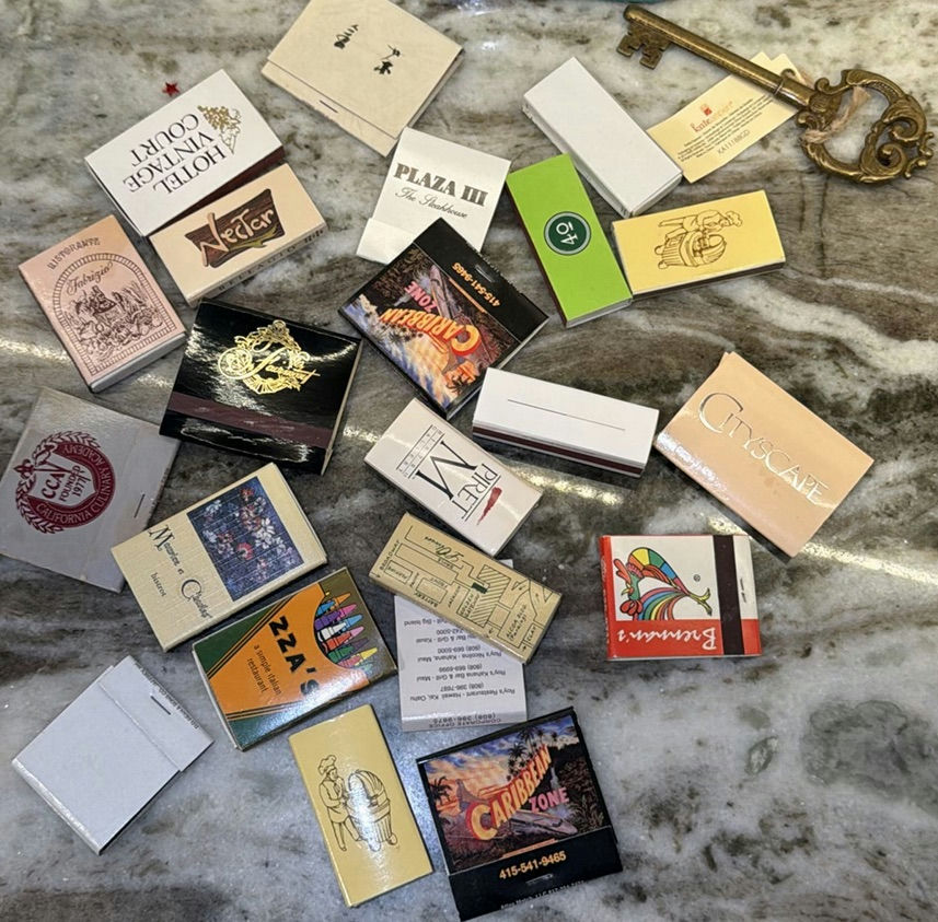 Vintage Match Holder, Matchbooks, and Decorative Key Bottle Opener - image 4 of 6