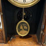 Antique Pressed Wooden Mantel Clock - thumbnail 9 of 10