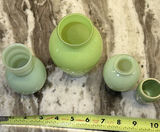Set of Four Green Glass Mini Vases - thumbnail 3 of 8