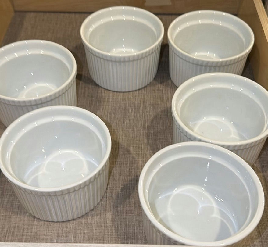 Set of Five White Ceramic Ramekins - image 2 of 6