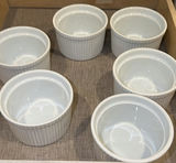 Set of Five White Ceramic Ramekins - thumbnail 2 of 6
