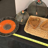 Decorative Mesh Food Covers, Wicker Baskets, and Glass Serving Pieces - thumbnail 4 of 7