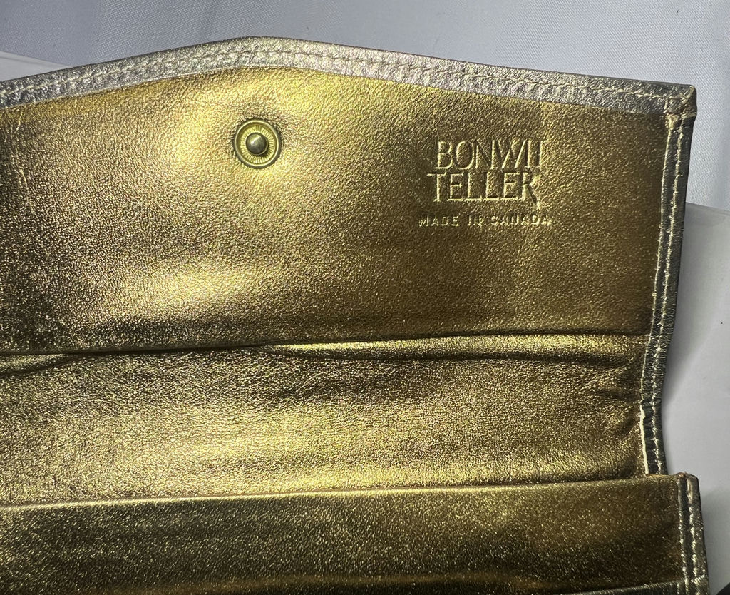 Bonwit Teller Gold Clutch Purse with Box - image 2 of 6