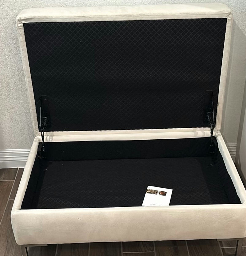 Storage Ottoman with Decorative Pillows and Throw Blanket - image 2 of 5