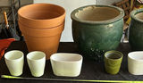 Assorted Ceramic and Terracotta Planters and Pots - thumbnail 1 of 11