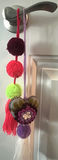 Handmade Pom-Pom and Felt Heart Hanging Decorations - thumbnail 1 of 4