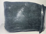 Eileen Fisher Blue Textured Leather Clutch Bag - thumbnail 2 of 4
