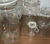 Vintage Glass Storage Jars and Vintage Food Grade Footed Glass Bowls - thumbnail 5 of 5