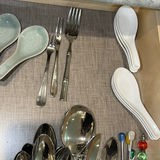 Assorted Flatware, Serving Utensils, Ceramic Asian Spoons, and Cocktail Picks - thumbnail 4 of 7