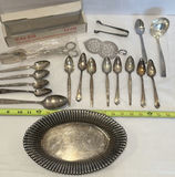 Assorted Silverplate Serving Utensils and Tray - thumbnail 1 of 8