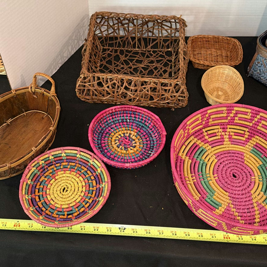 Assorted Woven Baskets and Trays - image 3 of 5