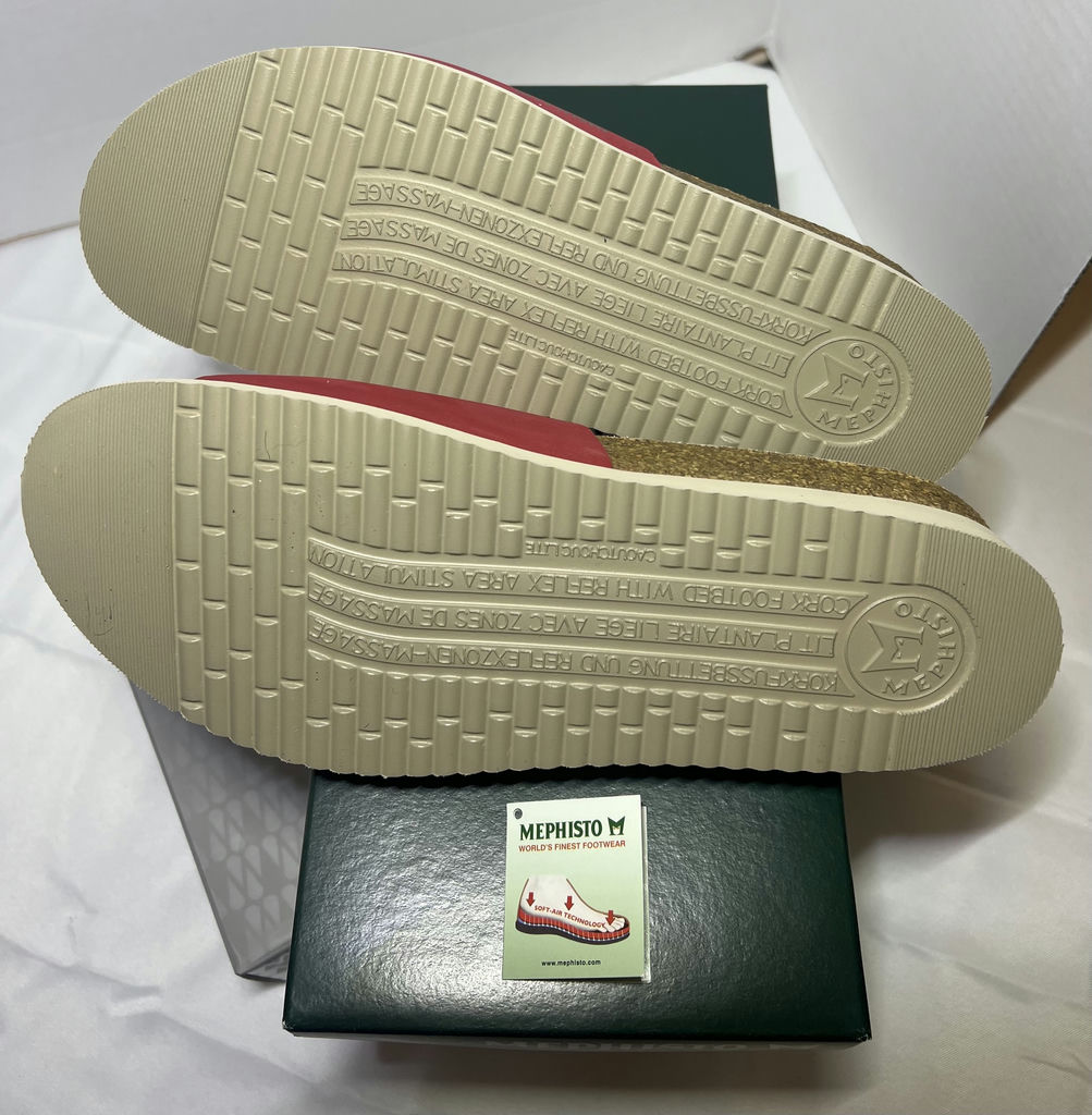 Mephisto Hanny Red Slide Sandals Size 40 - image 3 of 5