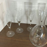 Glass Decanter and Champagne Flutes Set - thumbnail 3 of 5
