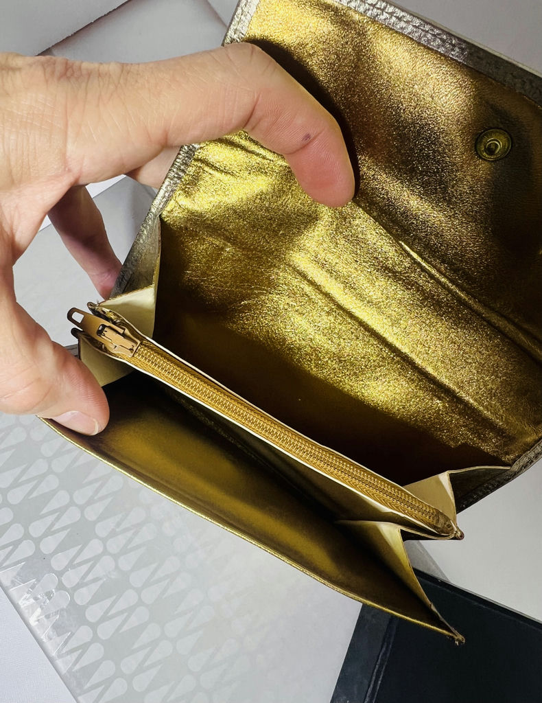 Bonwit Teller Gold Clutch Purse with Box - image 4 of 6
