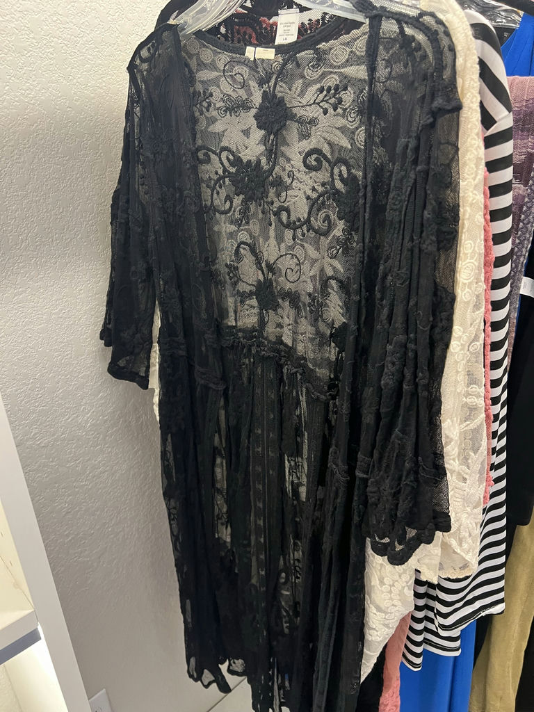 Assorted Lace Cardigans and Striped Cover-Up - image 3 of 7
