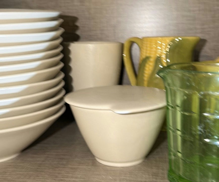 Assorted Ceramic Bowls, Ramekins, Pitchers, and Green Glass Mugs - image 4 of 7