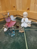 Glass Angel's And Child Night Light. - thumbnail 1 of 5